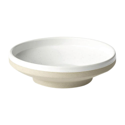 Tablekraft Soho Footed Round Bowls White Pebble 230mm (4 Pack) • PAS-FL355