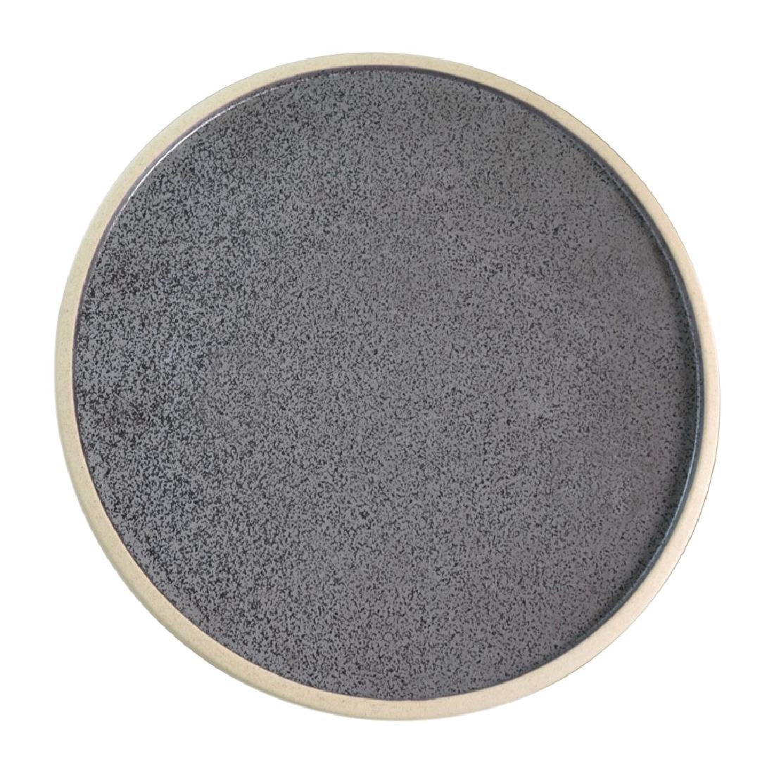 Tablekraft Soho Round Plates Speckle Black 200mm (6 Pack) • PAS-FL372