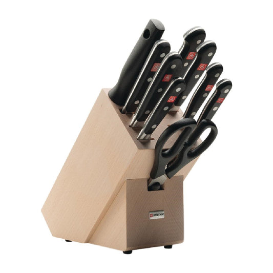 Wusthof Classic Knife Block Set 10 Piece • PAS-FL401