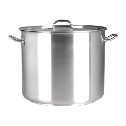 Chef Inox Elite Stock Pot with Lid 21.5Ltr • PAS-FL507