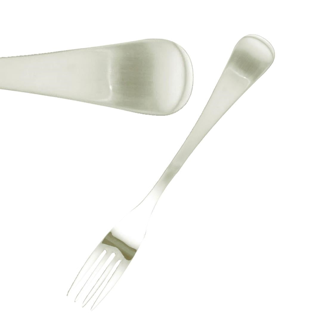 Tablekraft Elite Small Dessert Forks Stainless Steel 18/10 (12 Pack) • PAS-FL616