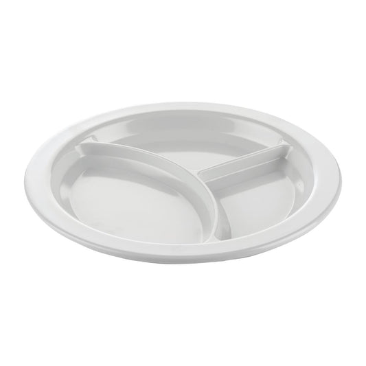 Aladdin Temp-Rite Alacite Meal Plates 3 Cavity 230mm (12 Pack) • PAS-FL777