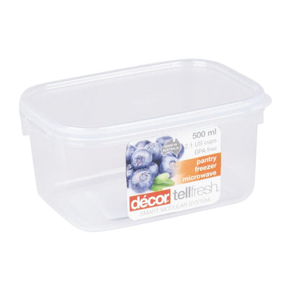 Decor TellFresh Food Storage Container 500ml (3 Pack) • PAS-FL784