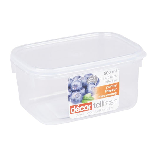 Decor TellFresh Food Storage Container 500ml (3 Pack) • PAS-FL784