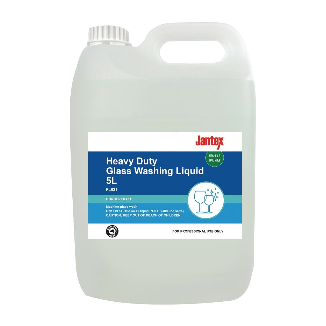 Jantex Heavy Duty Glasswashing Liquid Concentrate - 5Ltr • PAS-FL831
