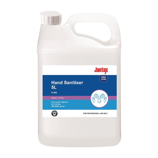 Jantex Hand Sanitiser 80% Ethanol Green Apple - 5Ltr • PAS-FL868