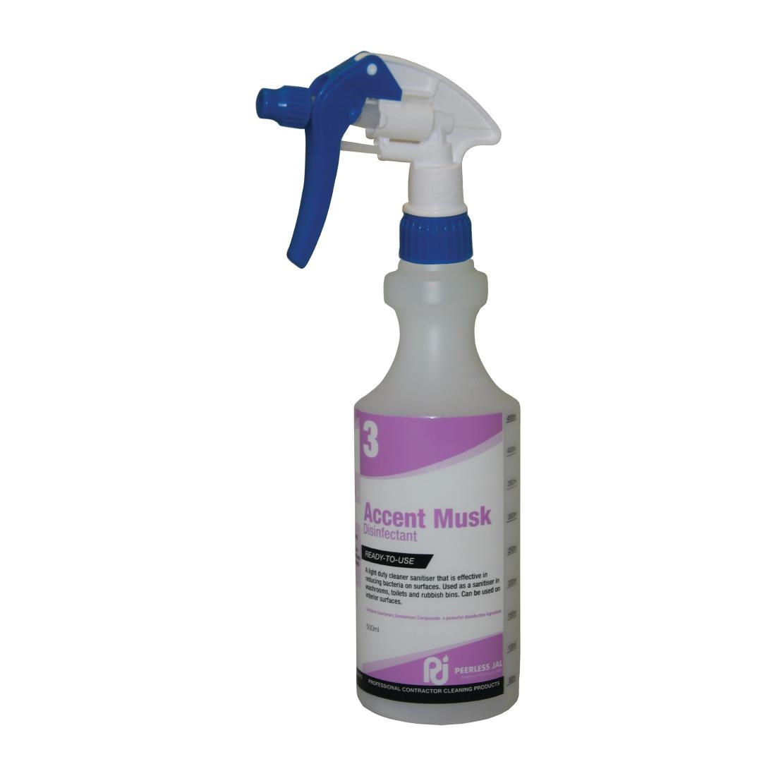 Peerless Jal 1-7 Series Accent Musk Disinfectant - 500ml Bottle and Trigger • PAS-FL921