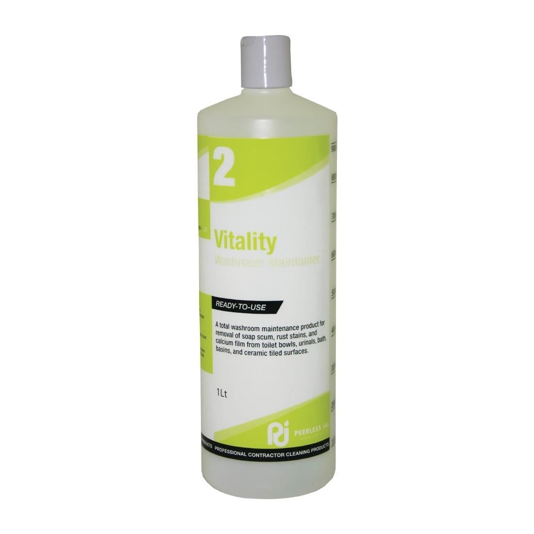 Peerless Jal 1-7 Series Vitality Washroom Cleaner - 1Ltr Bottle and Cap • PAS-FL927