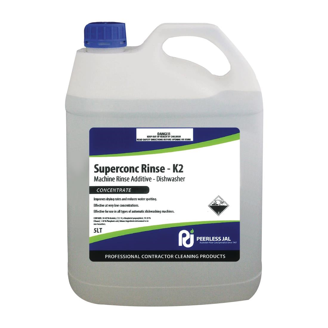 Peerless Jal Closed Loop Superconc Dishwashing Rinse Aid K2 5Ltr (2 Pack) • PAS-FL944