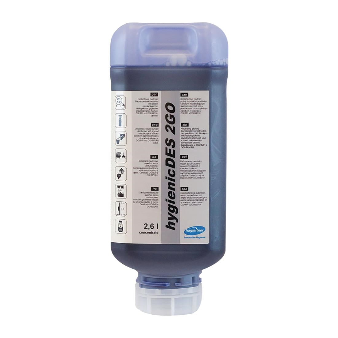 Hagleitner Hygienic DES 2GO Disinfectant 2.6Ltr (2 Pack) • PAS-FL948