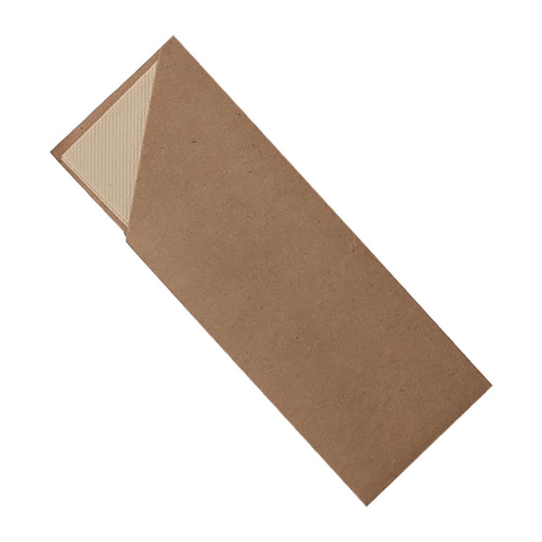 EcoSafe Cutlery Pouches with 2-Ply Bamboo Napkin Kraft (Pack of 500) • PAS-FL957