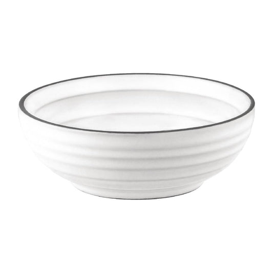 Tablekraft Linea Round Bowls White 120mm (6 Pack) • PAS-FL988