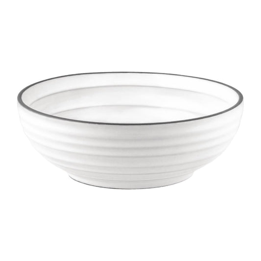 Tablekraft Linea Round Deep Bowls White 160mm (6 Pack) • PAS-FL989