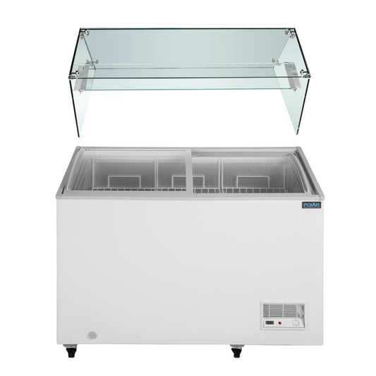 Polar G Series Display Chest Freezer 270Ltr with Glass Surround • PAS-FL992-A