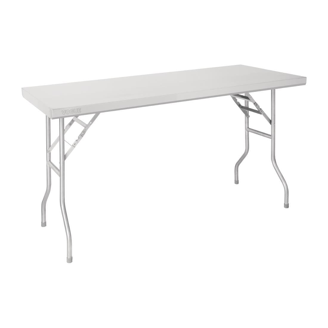 Vogue Stainless Steel Folding Work Table 1220x610x780mm • PAS-FN288