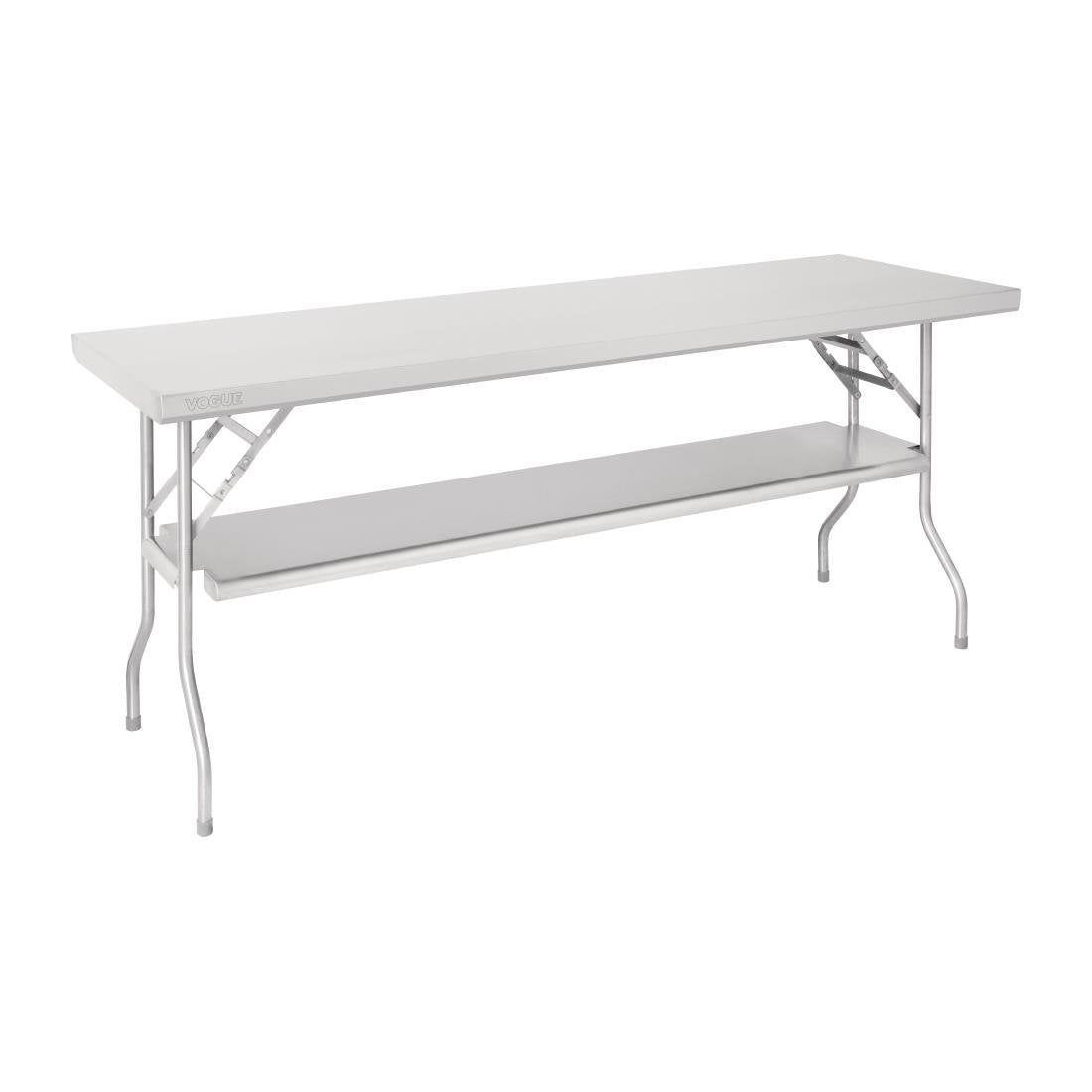 Vogue Stainless Steel Folding Work Table 1830x610x780 • PAS-FN289