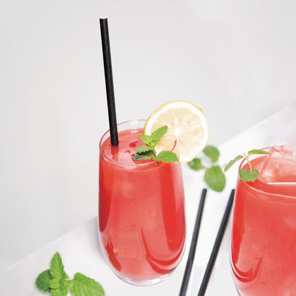 Fiesta Compostable Individually Wrapped Paper Straws Black (250 Pack) (210(L)mm | Pack Quantity: 250) • PAS-FP440
