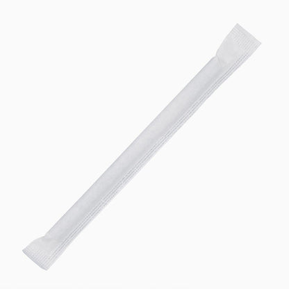 Fiesta Compostable Individually Wrapped Paper Cocktail Stirrer Straws Black (Pack of 250) • PAS-FP441