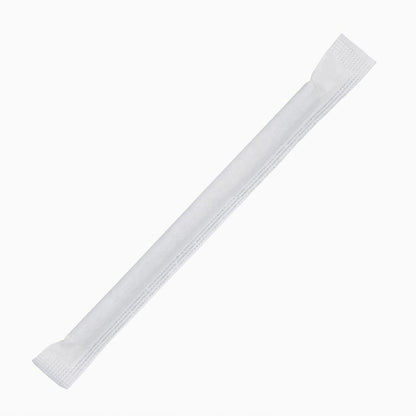Fiesta Compostable Individually Wrapped Paper Cocktail Stirrer Straws Black (250 Pack) (140(L)mm | Pack Quantity: 250) • PAS-FP441