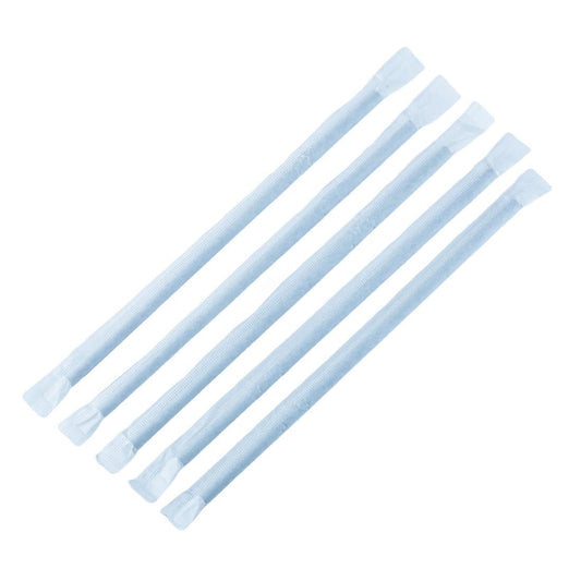 Fiesta Compostable Individually Wrapped Bendy Paper Straws Black (250 Pack) (210(L)mm | Pack Quantity: 250) • PAS-FP444