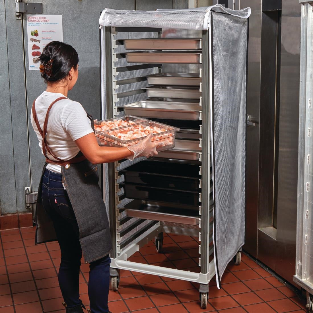 Cambro 2/1 Gastronorm Trolley 36 Pan Capacity Tall • PAS-FP467