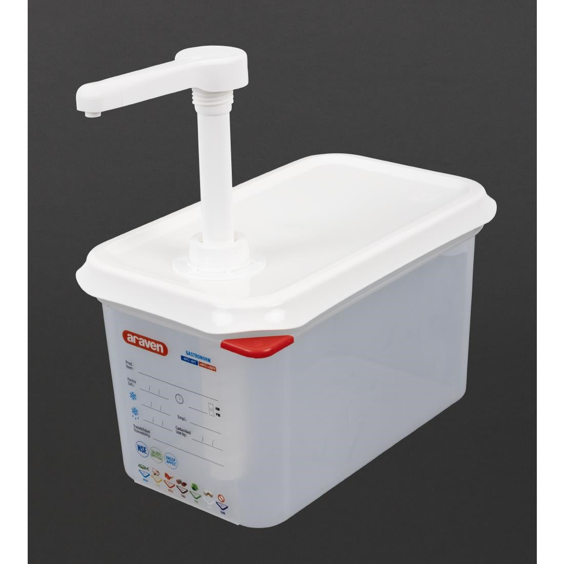 Araven Sauce Dispenser with Pump 1/4GN • PAS-FR177