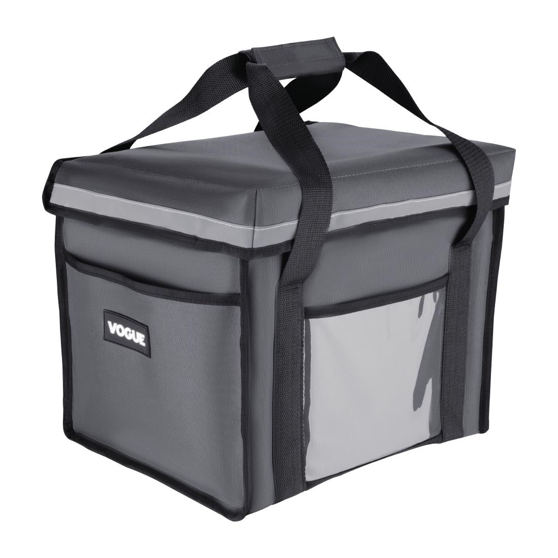 Vogue Insulated Folding Delivery Bag Grey 380x305x380mm (380x305x380mm / 14.9x12x14.9") • PAS-FR225