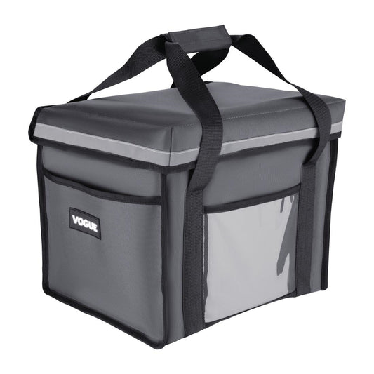 Vogue Insulated Folding Delivery Bag Grey 380x305x380mm (380x305x380mm / 14.9x12x14.9") • PAS-FR225