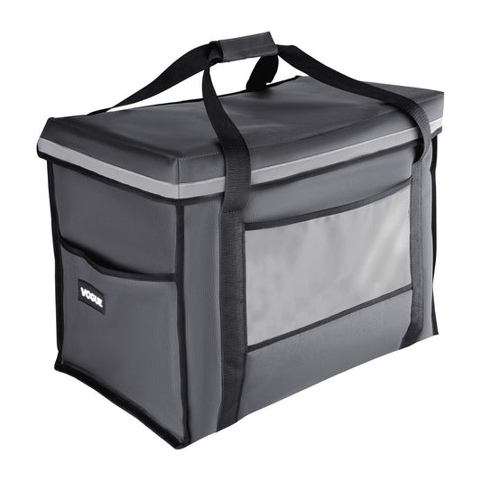 Vogue Insulated Folding Delivery Bag Grey 540x360x430mm (540x360x430mm) • PAS-FR226