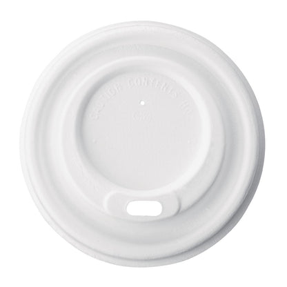 Fiesta Compostable Bagasse Coffee Cup Lids 225ml (Pack of 1000) • PAS-FS060