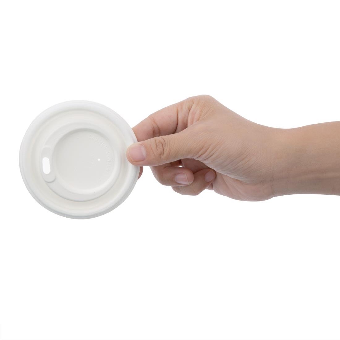 Fiesta Compostable Bagasse Coffee Cup Lids 225ml (Pack of 1000) • PAS-FS060