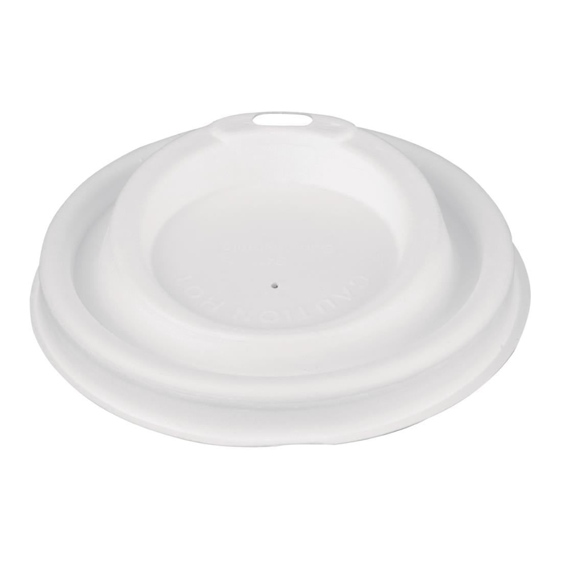 Fiesta Compostable Bagasse Hot Cup Lid 90mm for 340ml Cup (1000 Pack) (Pack of 1000) • PAS-FS061