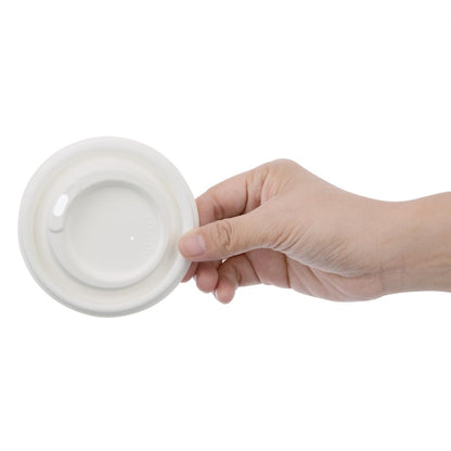 Fiesta Compostable Bagasse Hot Cup Lid 90mm for 340ml Cup (1000 Pack) (Pack of 1000) • PAS-FS061