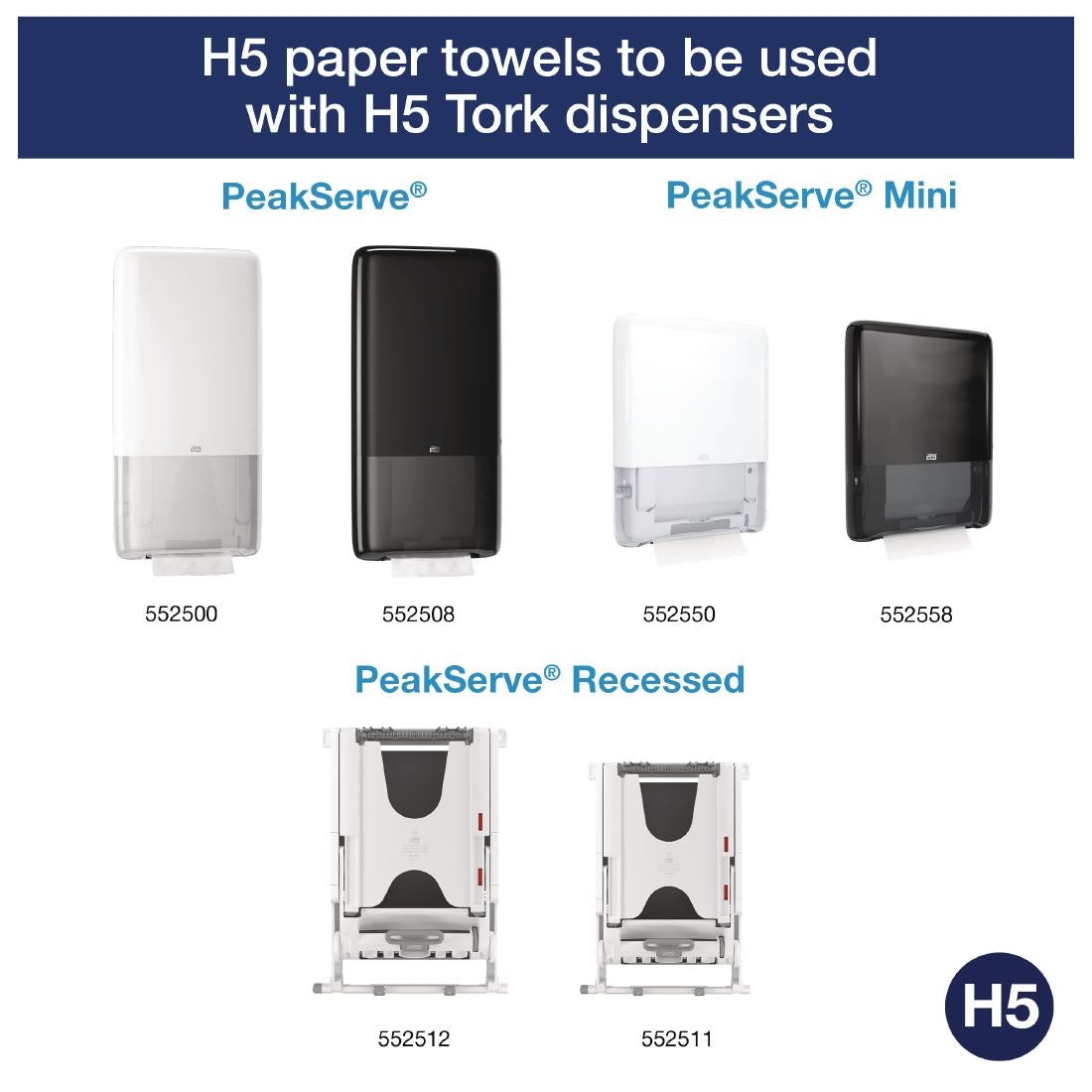Tork PeakServe Continuous White Paper Hand Towels H5 (12 Pack) (1-ply. Sheets Per Pack: 410) • PAS-FS370