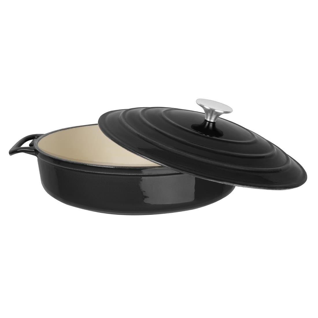 Vogue Round Sauté Pan 280mm, Black • PAS-FS477