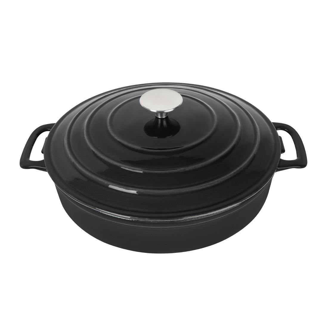 Vogue Round Sauté Pan 280mm, Black • PAS-FS477