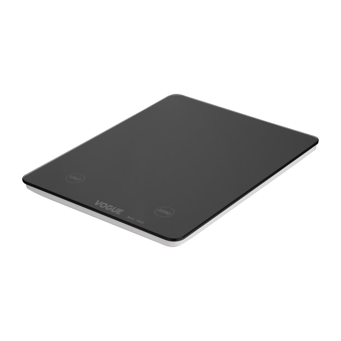 Vogue Digital Black Rectangular Scale 10kg • PAS-FS488