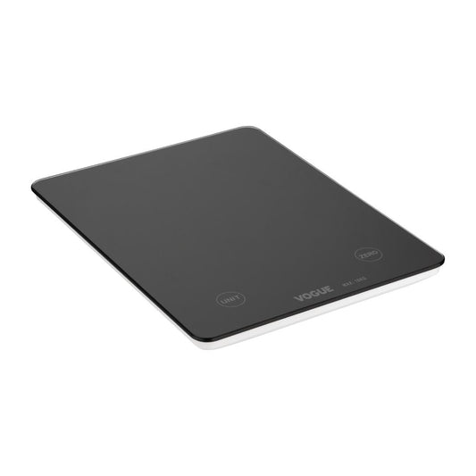 Vogue Digital Black Rectangular Scale 10kg • PAS-FS488