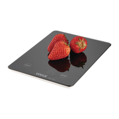 Vogue Digital Black Rectangular Scale 10kg • PAS-FS488