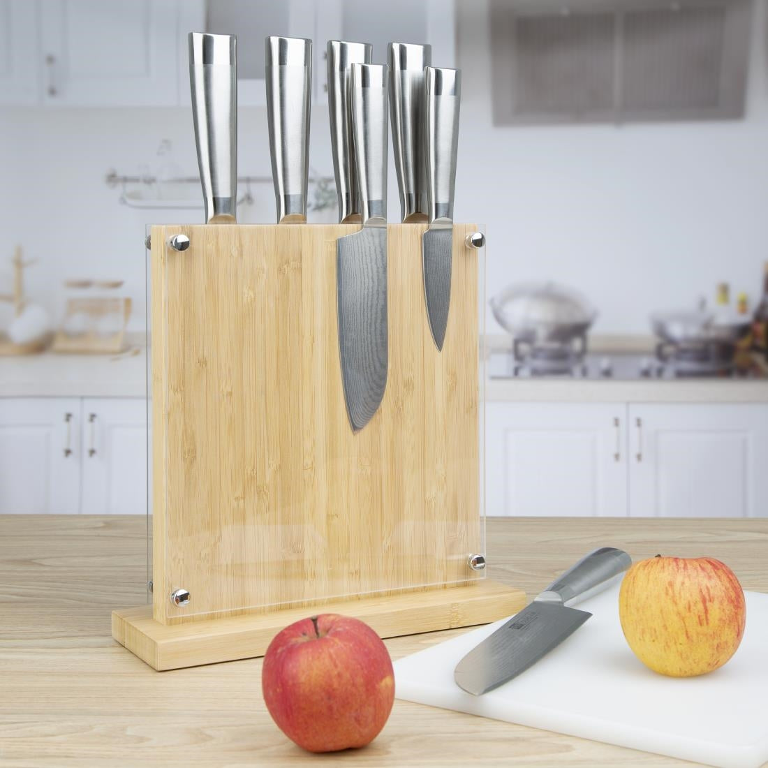 Vogue Wood Acrylic Magnetic Knife Block • PAS-FS663