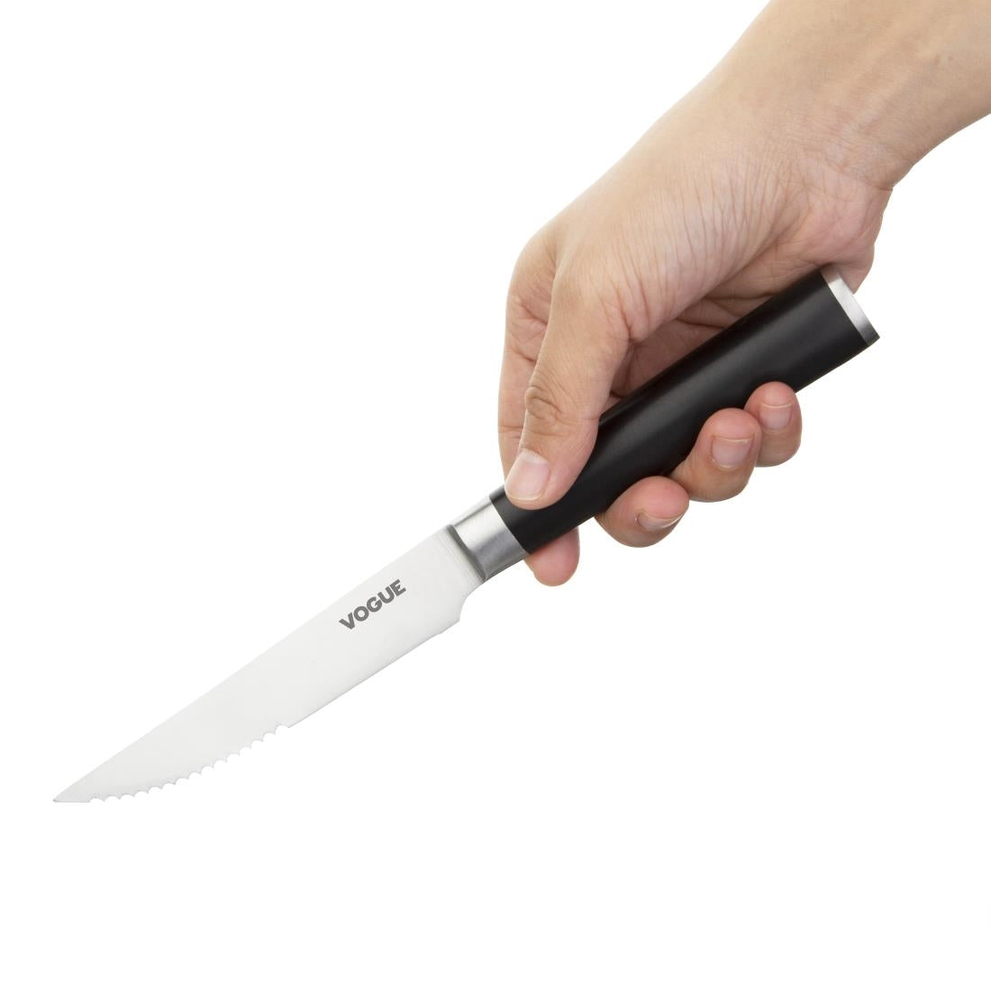 Vogue Bistro Serrated Knife Black 120mm • PAS-FS683