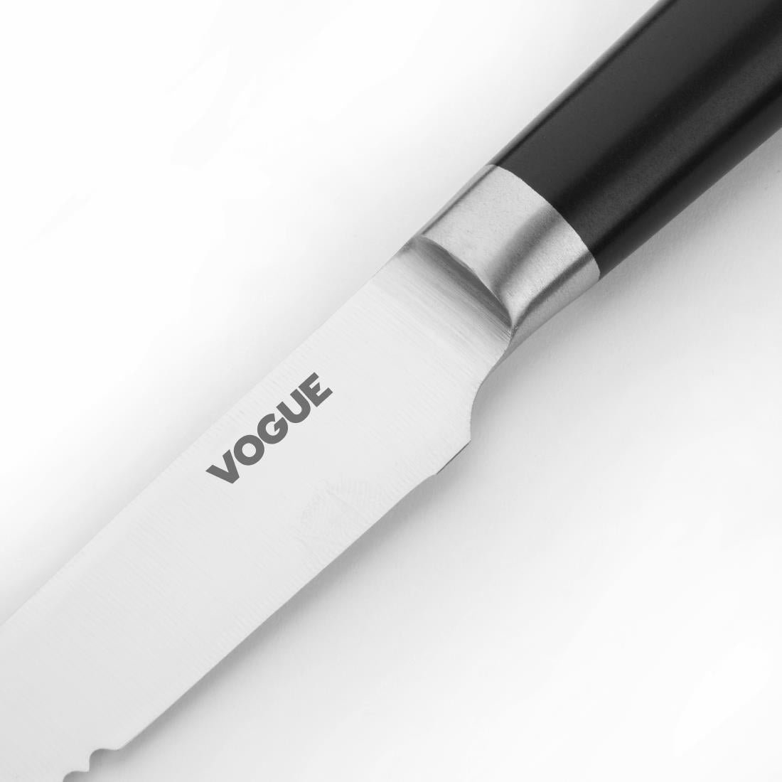 Vogue Bistro Serrated Knife Black 120mm • PAS-FS683