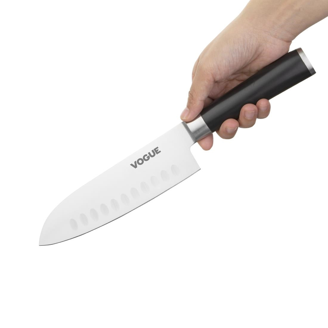 Vogue Bistro Santoku Knife Black 179mm • PAS-FS686
