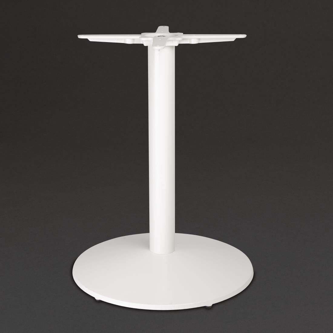 Bolero Cast Iron Round Table Base White (Dimensions: 548(W)x728(H)mm) • PAS-FT029