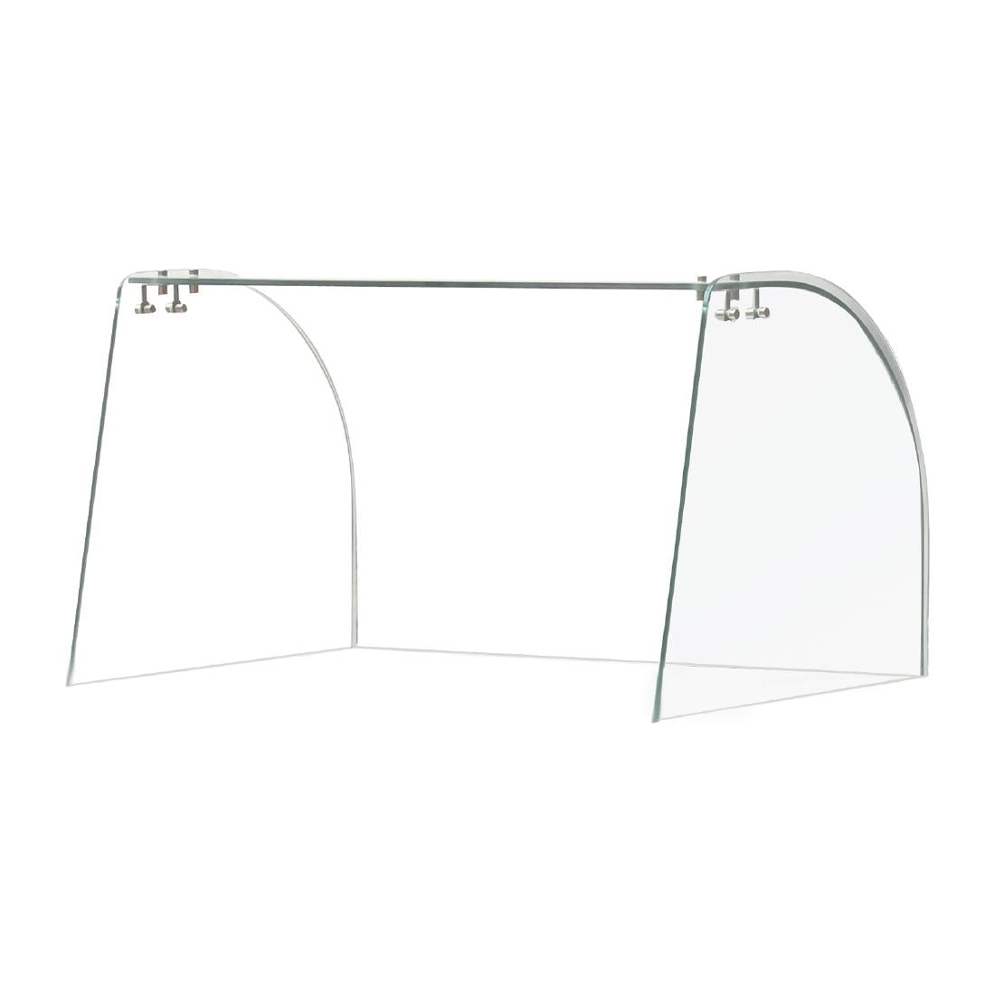 Curved Glass Sneeze Guard Assembly • PAS-FT280
