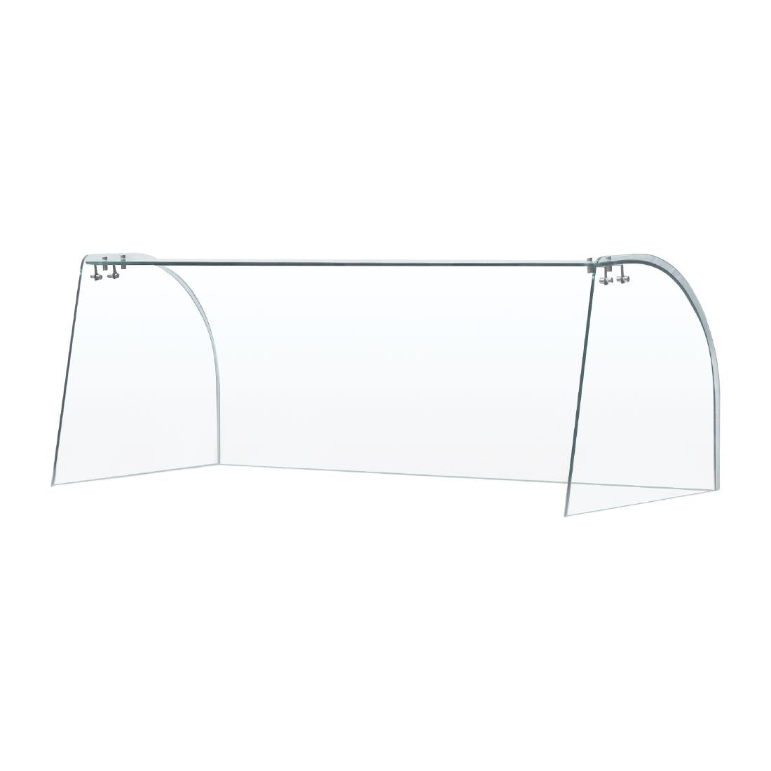 Curved Glass Sneeze Guard Assembly • PAS-FT282