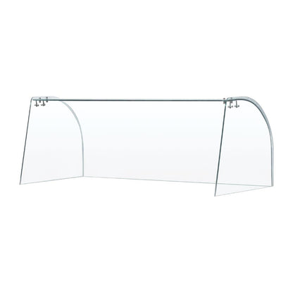 Curved Glass Sneeze Guard Assembly • PAS-FT282