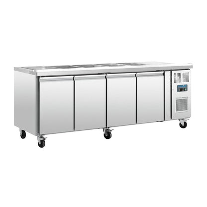 Polar U-Series 4 Door Counter Fridge • PAS-FT285-A