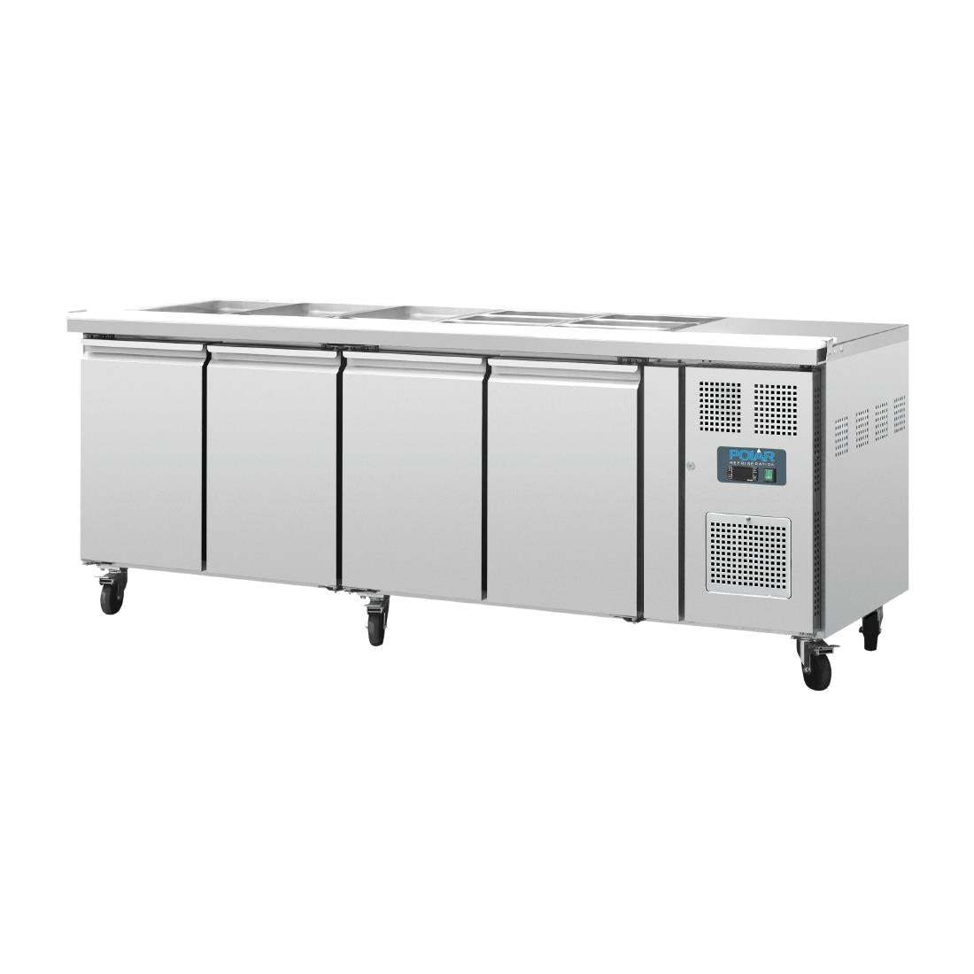 Polar U-Series 4 Door Counter Fridge • PAS-FT285-A