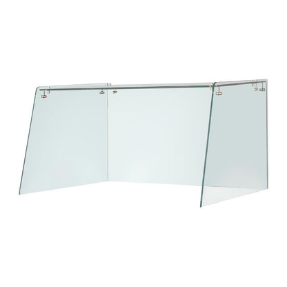 Straight Glass Sneeze Guard Assembly for 2 Door Counter • PAS-FT367